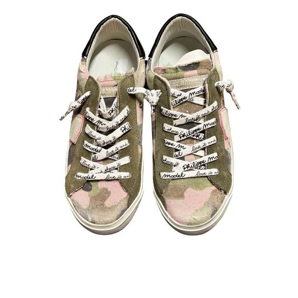 PHILIPPE MODEL Paris X Sneaker in camouflage green and pink NWB Size 36/6 - Picture 5 of 14